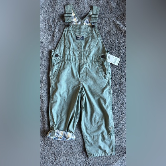 OshKosh Toddler Olive Green Overalls - 4T - Picture 2 of 4